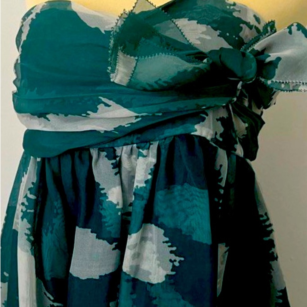 Silk dress by Diane vonFurstenberg
Shell: 100% Silk
Lining: 95% Silk, 5% Spandex
